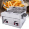 WEIMILOR Freidora a Gas de 20 l de Acero Inoxidable con Dos cestas para Patatas Fritas y Doble Tanque para restaurantes, cafeterías y Bares.