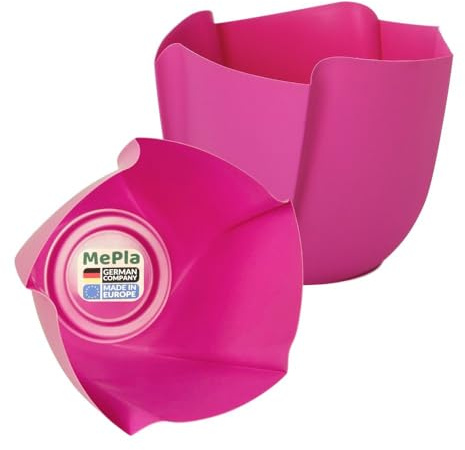 MePla - 5 Stück - Dekotopf Twister ø19 - Pink - Bruchsicher, UV-beständig & wetterfest – Pflanztopf Made in Germany für innen & außen