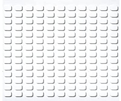 Rayher 3391000 3D-Klebeplättchen, 6,5 x 6,5 x 2 mm, Platte à 154 Klebepads, quadratisch, beidseitig klebend