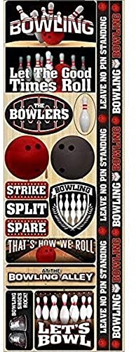 Reminisce Signature Series Cardstock Combo-Aufkleber, 10,7 x 30,5 cm, Bowling