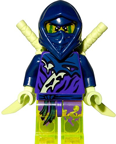 Ninjago LEGO Minifigure Ghost Ninja Hackler with swords