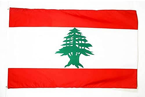 AZ FLAG - Bandera Líbano - 250x150 cm - Gran Bandera Libanesa 100% Poliéster Con Ojales de Metal integrados - 300g - Colores Vivos Y Resistente A La Decoloración