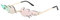 NUOBESTY Feuer Flamme Brille 1Pc Flamme Randlose Sonnenbrille Frauen Männer Sonnenbrille Party Brille Klare Metall Sonnenbrille Rahmenlose Farben Rosa
