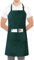 NY Threads Utopia Kitchen 2 Stück Kochschürze für Damen und Herren wasserbeständig, Unisex Grillschürze mit zwei Taschen und Verstellbarem Nackenband Grün