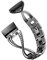 XIALEY Damen Sport Metal Ersatzband Kompatibel Für Fitbit Charge 3 Gurt/Fitbit Charge 4 Riemen, Schmuck Strass Diamant Ersatz Armbänder Ersatzgurt Für Fitbit Charge 4 / Charge 3,Schwarz