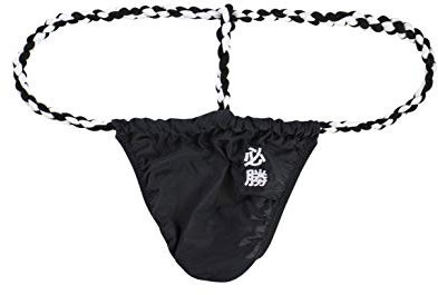Newsywell Homme Micro G Sting Coton Japonais Bulge T Back Tanga Bikinis Low Rise Briefs Élastique Slip Underwear Noir Grand