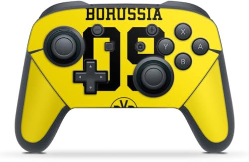 DeinDesign Skin kompatibel mit Nintendo Switch Pro Controller Folie Sticker Borussia Dortmund BVB Offizielles Lizenzprodukt
