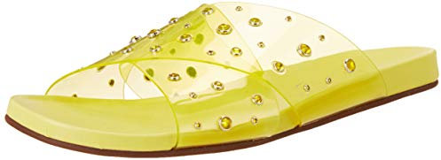 Jessica Simpson Damen Tislie Pantoletten flach Schiebe-Sandalen, Gelber TPU-Kunststoff, 37 EU
