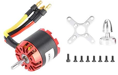A2212 Brushless Motor, N2830 1300KV Brushless Outrunner Motor, RC Motor for A2212 4-axis Aircraft Multi-Copter Quadcopter Drone, RC Accessories Kit, Red + Black