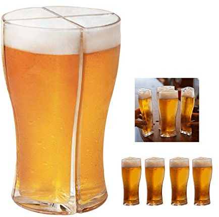 Ledph 4-In-1 Kreatives Bierkrug Set, Personalisiertes Whisky Glas, Acryl GläSer Fur Whisky/Cocktail/Wodka/Cognac/Scotch, Bierseidel Glass Fur Bar, Whiskey Geschenk Set Fur Schwiegersohn