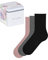 FALKE Damen Socken Happy Giftbox Uni Multipack W So Baumwolle einfarbig 3 Paar, Mehrfarbig Black Grey Pink 0030, 35-38