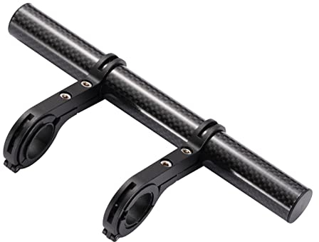 Bynccea Fahrrad Extender Halterung 20cm Doppel Mountain Fahrrad Taschenlampe Halter Lenker Fahrrad Zubehör für Fahrrad Licht Tacho GPS-Geräte Sport Kamera