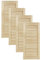 DecoMeister Lamellentüren aus Holz Massivholz Lamellentür Holztür Schranktür mit offenen Lamellen für Kleiderschrank Möbelfronten 294x690 mm 4-er Pack