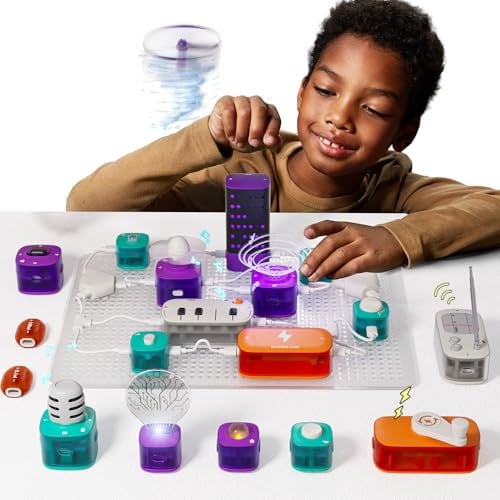 Science Can Elektronik Schaltungen Set für Kinder, STEM Physikalische Labor mit 80 Experimenten, Elektrotechnik Experimentierkasten für Kinder Physik Lernstarter von 8 bis 12 Jahren