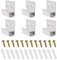 eMagTech 20PCS Ceramic Tile Display Bracket Stainless Steel Wall Mount Heavy Duty Hook Board Holder for Hanging Picture Mirror 16mm Groove Inner Width Silver