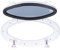 aqxreight de Bateau, Ovale Blanc en Verre Trempé, Fenêtre D'ouverture pour Bateau Marin Yacht RV 16 X 8-5/8in