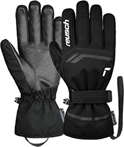 Reusch Herren Primus R-tex Xt wasserdichte Membran, Angenehm Warme Skihandschuhe Softshellhandschuhe Schneehandschuhe Winter-Handschuhe, Schwarz/Weiß, S / 7 EU