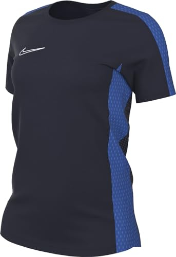 NIKE DR1338-451 W NK DF ACD23 TOP SS T-Shirt Damen Obsidian/ROYAL Blue/White Größe M