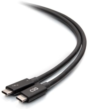 C2G 2.5ft (0.8m) Thunderbolt 4 USB-C Active Cable 40Gbps Transfer Speeds, 100Watt Power Delivery and 8K Video