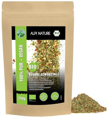 Alpi Nature Assaisonnement BIO pour Œufs Brouillés 250g, Sel d'Assaisonnement pour Œufs et Omelettes