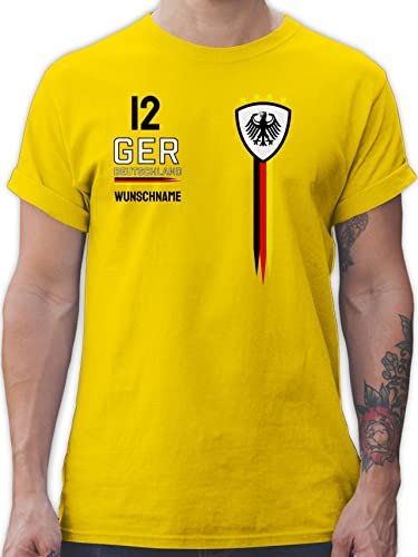 T-Shirt Herren - 2026 Fussball Fanartikel - Deutschland WM Trikot Farben - 3XL - Gelb - em triko fußball-Fanartikel fußball German Shirt Deutschland. Tshirt fussballtrikot fußball. Germany Shirts