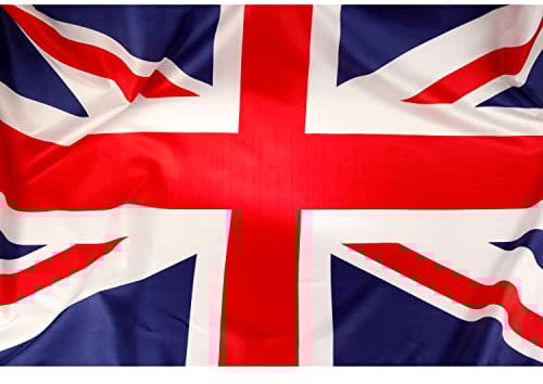 Lizzy 2 x Jumbo Union Jack Flag 8ft x 5ft (2.4m x 1.5m) | Indoor or Outdoor Party Supplies Decor VE Day Celebrations Football England Decoration