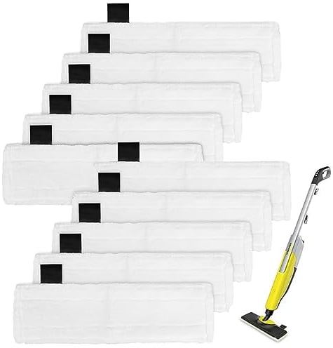 DAJAVE 10 Pcs Steam Mop Pads Replacement Microfibre Mop Pads Reusable Mop Pads Compatible for Karcher Easyfix SC2 SC3 SC4 SC5 Steam Cleaner Accessories