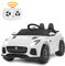 COSTWAY Electric Kids Ride On Car, 12V Licensed Jaguar F-Type SVR Battery Powered Toy Vehicle with Remote Control, Lights, MP3, Music, Gift for 3+ Years Old Boys Girls (White)