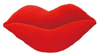 LIFKOME Lippenkissen Flauschiges 3D-Lippenkusskissen Für Couch/Bett – Rot 45 cm Blaues Dekokissen Samt-Lippenkissen Lippenkissen Rotes Lippenkissen Lustige Dekokissen