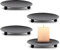 Platos para Velas 4 Piezas Portavelas de Hierro Retro Candelabros Soporte Velas Cera Decorativas para SPA/Hogar/Fiesta/Boda-Negro 10x10x1cm