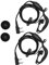 2pcs Oreillette Talkie-walkie en Forme de G avec Micro PTT pour Divers Modèles de Talkie-walkie Casque Radio 2 Broches Câble Tressé Accessoires Radio Bidirectionnels