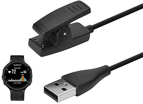 Caricatore USB compatibile con Garmin Forerunner 235 / 735XT / 630/645/230 / Vivomove HR/Approach S20, cavo dati Smart Watch con clip 4,5ft 114cm