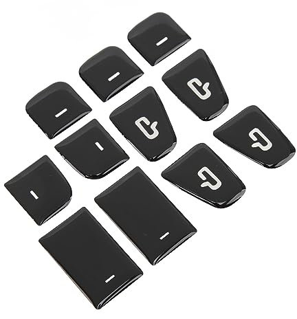 11 Pcs Power Window Switch Stickers for Modle Y 2017 to 2021, Interior Door Armrest Window Lifting Switch Button Trim, Car Interior Button Repair Stickers Kit
