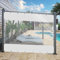 AMXFS Plane Abdeckplane Transparent mit ösen Wasserdicht 0.55mm Zeltplane aus PVC 530g/m² Wetterfeste Gewebeplane Regenplane Regenschutzplane für Pavillon, Balkon, Balkonmöbel, Gartenmöbel 2.5x8m