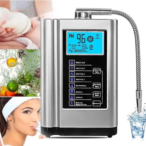 Ionizzatore D'acqua Alcalina, Fino a -800 Mv Redox, Macchina per Acqua Acida Alcalina Ph3.5-10.5, Pulizia Automatica, Filtro per Acqua Alcalina Domestica, 8000 Litri per Filtro