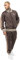 Lonsdale Herren Hedley Trainingsanzug, Brown/Ecru/Orange, S