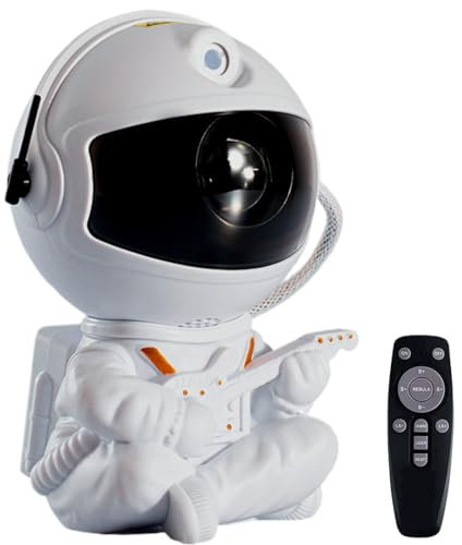 Brabola Projecteur d'astronaute galaxie, veilleuse LED nébuleuse astronaute avec télécommande pour enfants, adultes, Noël, anniversaires, Saint-Valentin (guitare)