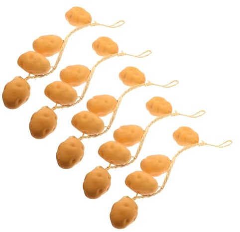 Alipis 5 Cordes Brochettes De Pommes De Terre Simulées Décoration Murale De Ferme Accessoire De Photographie Pendentifs De Légumes Mur De Ferme Décors De Cuisine De Pommes De Terre Décor