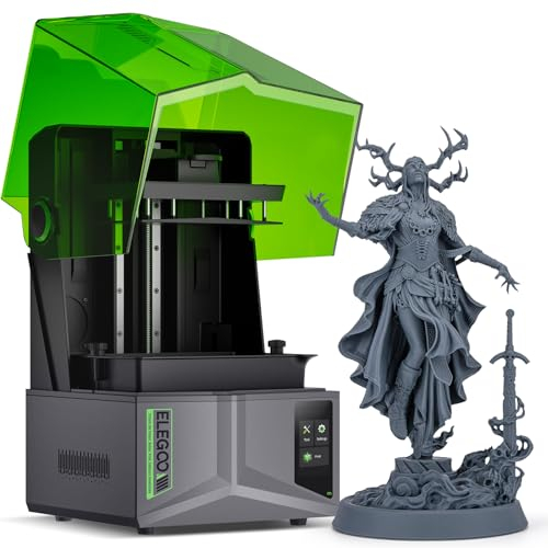 ELEGOO Saturn 4 12K MSLA Resin 3D Drucker, Automatische Nivellierung, Intelligenter Mechanischer Sensor, 10 Zoll Mono-LCD, COB+Fresnel-Kollimationslinse, Große Druckgröße 218,88 x122,88 x 220mm