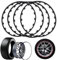 KEAAN 4 Stück Auto Rad schutzring für Mercedes Benz C-Class Sedan W206 W205 W204 W203 W202 CL203 Sedan Saloon Auto Felgenschutz Streifen Felgen Nabenschutz Dekorstreifen,Black-16 inches