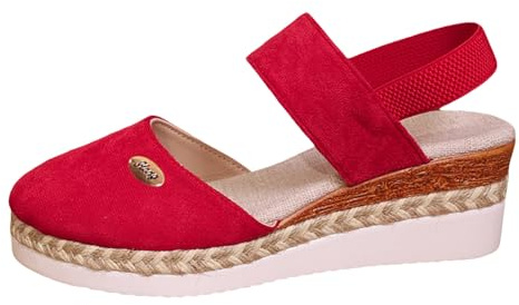 Dasongff Sandales Femme Été Confortable Compensée Nu Pieds Femme Été Confortable Sandale Fermer Devant Légères Chaussures Tongue Plage Antidérapantes Sandales avec Talon Plateforme