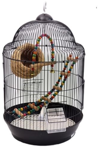 GOOPEEG Vogelkäfig im Freien, Dekorativer Kleiner Vogelkäfig Für Aufhängen, Runde Vogelkäfige Für Den Flug Kleiner Vögel Vogelvoliere Vogelkäfig Voliere