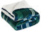 OHS Sofa Decken Fleece, kariert, Überwürfe mit Sherpa-Rückseite, ultraweich, warm, grün, Überwürfe für Bett, Weihnachtsdecke, Wohnzimmer, Schlafzimmer, Plaid Decke für Sofa Grün 130 x 160 cm