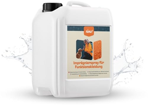 nimo® Spray impermeabilizante para ropa funcional | Spray impregnación contra la lluvia y la suciedad | Ropa impermeable para exteriores | Protección contra la lluvia para chaquetas | impregnación
