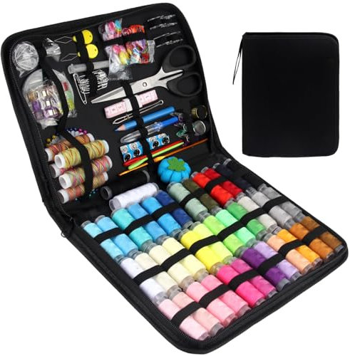 Elepl Nähzeug Set mit 226er Nähmaschinen zubehör Nähset Grundausstattung Enthält Nähgarn/Nadeln/Schere/Knöpfe für Anfänger Erwachsenen Zuhause Nähmaschine