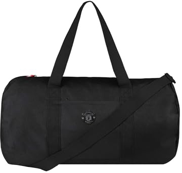 FOCO Officially Licensed Manchester United FC Black on Black Football Holdall Duffle Bag