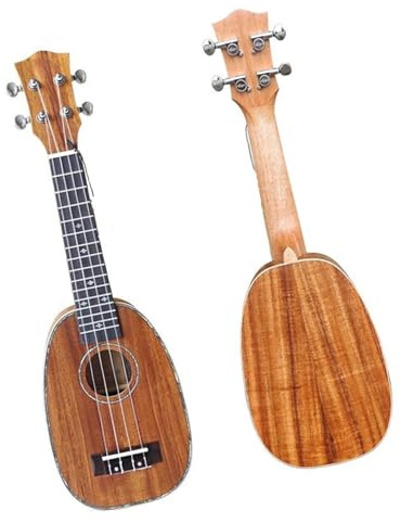 ukulele erwachsene Holz-Sopran-Ananas-Ukulele-Musikinstrument Mit Bindung 4 Saiten 53,3 Cm