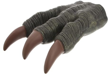 OATIPHO Dinosaurier Pfoten Handschuhe Spielzeug Erwachsene Kinder Cosplay Party Zubehör Realistische Krallen Grau Mit Roter Spitze