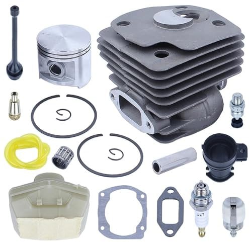 LAVAS 50mm Cylinder Piston Intake Boot Kit for Husqvarna 365 362 371 372 XP Chainsaw Replace 503909271 w Fuel Air Filter Gasket