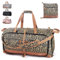 Lekesky Reisetasche Damen 80L Faltbare Reisetasche Weekender Sporttasche mit Schuhfach, wasserdichte Handgepäck Tasche/Sporttasche/Krankenhaustasche (Leopardenmuster)